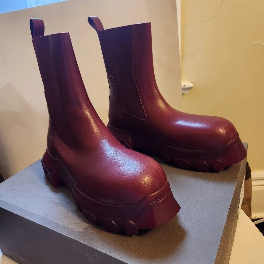 Rick Owens Edfu Beatle Bozo Tractor Chelsea Boots size 44.5 BNWB